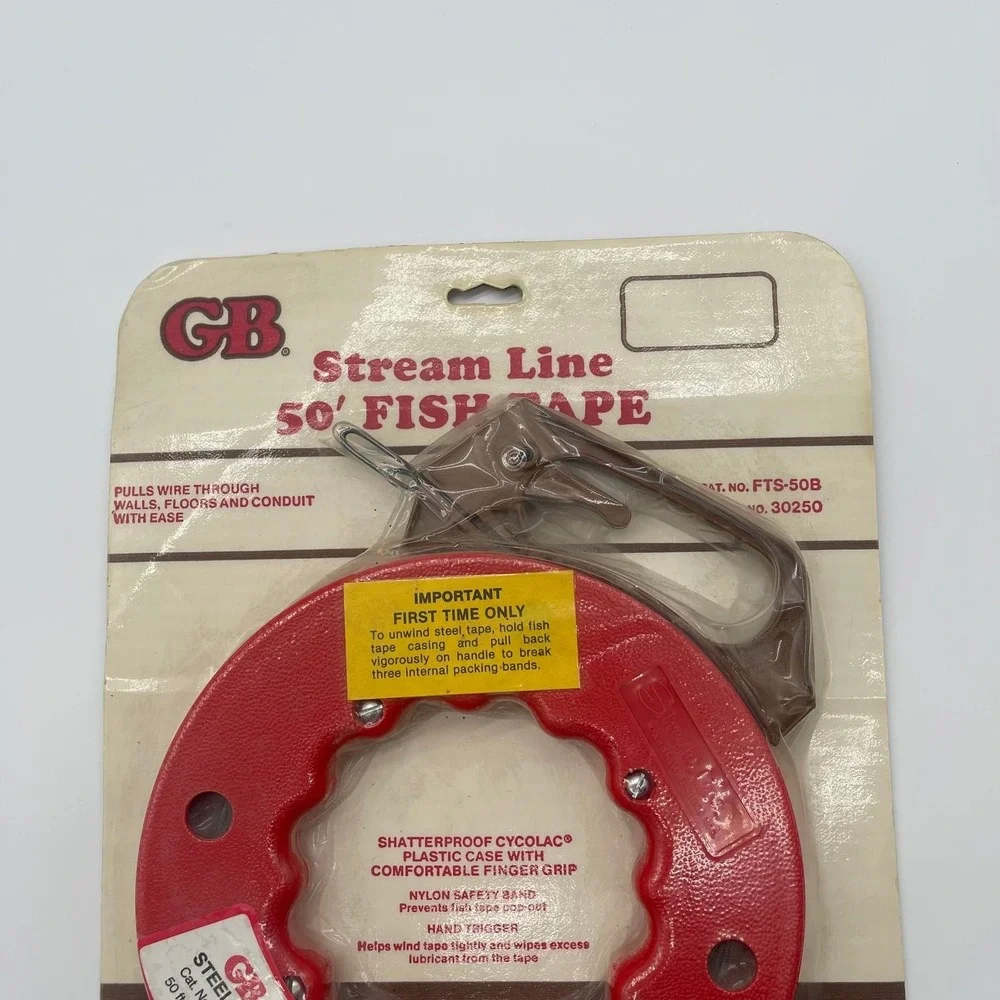 GB Stream Line 50' Steel Fish Tape FTS-50B Wire Puller New in Package
